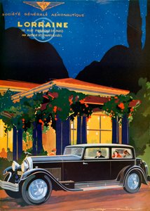 Plakat, Lorraine, Societe Generale Aeronautique, 1928 av Roger Soubie