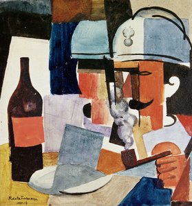 Soldat med rør og flaske av Roger de La Fresnaye