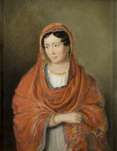 Portrait of a Lady, ca. 1820 (olje på kvernbrett)