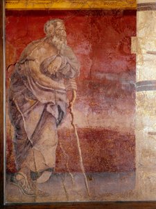 En filosof, detalj (fresco av Roman