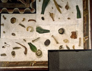 "Asarotos" (gulv unsweept) Fragmenter av mosaikk signert av Harakliton fra Roma, 2. århundre e.Kr. av Roman