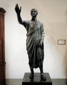 Bronsestatue av Aule Metele, The Orator (Arringatore), fra Pila, Perugia, Italia, rundt 80 f.Kr. av Roman