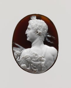 Cameo-portrett av keiser Augustus, ca. 41–54 e.Kr. (sardonyx) av Roman