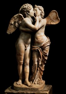 Amor og psyke (marmor) av Roman