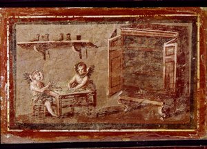 Cupids Shoemakers (Fresco av Roman