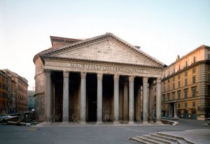 Utvendig utsikt over Pantheon (fotografi) av Roman