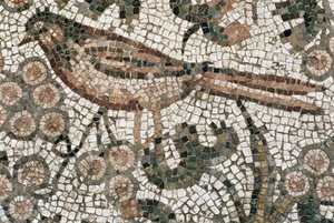 Gulvbelegg som viser en fugl, 300-tallet e.Kr av Roman