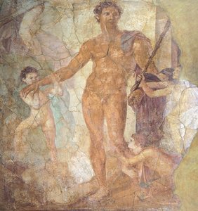 Freske som viser Theseus Liberator (fresko) av Roman