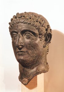 Leder for Konstantin den store (ca. 274-337) (bronse)