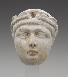 Leder for keiser Honorius som barn, sent på 400-tallet e.Kr. (marmor) av Roman