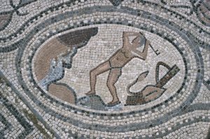 Hercules and the Augian Stables, fra gulvet i 'The House of Hercules' (mosaikk) av Roman