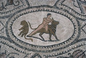 Hercules og den kretiske oksen, fra gulvet i 