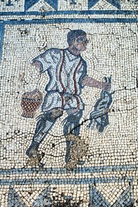 Jeger i den romerske hagen (mosaikk) av Roman