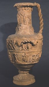 Hydra dekorert med relieff, Falierii (leire) av Roman