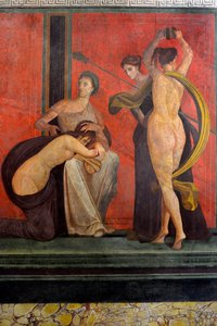 Innvielsesritualer for Dionysos-kulten, freske fra Villa Dei Mysteri av Roman