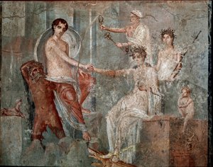 Ios ankomst til Egypt - Fresco av Roman