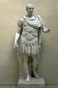 Jules Cesar (Julius Caesar) (100-44 f.Kr.) Skulptur - Museum for romersk sivilisasjon, Roma av Roman