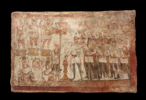 Julius Terentius utfører et offer, A.D. 239 (maling på gips) av Roman
