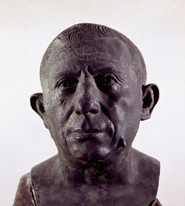 Lucius Caecilius Lucundus, bankmann fra Pompeii (bronsebyste, ca. 20-62 e.Kr.) av Roman