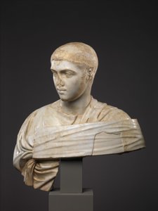Marmor Portrait byste av Severus Alexander, 230-235 A.D. (marmor) av Roman