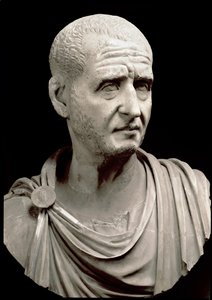 Marmorbyste av Trajan Dece (Trajan Decius) (200-251 e.Kr.) - Roma, Musei Capitolini - Byste av keiser Trajanus Decius (201-251 e.Kr.) - Marmorskulptur - Roma, Musei Capitolini av Roman