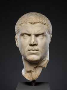 Marble portrait of the emperor Caracalla, 212–217 AD (marble) av Roman