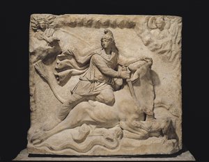 Mithras Sacrificing the Bull, 2.-3. århundre (marmor) (se også 226092)