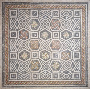 Mosaikk, 2. århundre (marmor og glass) av Roman