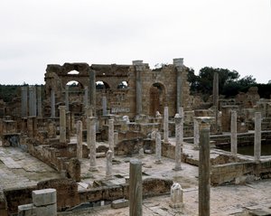 Offentlig bad bygget under keiser Hadrian, 2. århundre av Roman