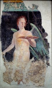 Romersk kunst: freskomaleri av genie-fløyen fra Pompei - Slutten av det 1. århundre f.Kr. - Paris, Musee du Louvre av Roman