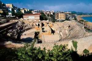 Romersk amfiteater, Tarragona, Catalonia, Spania av Roman