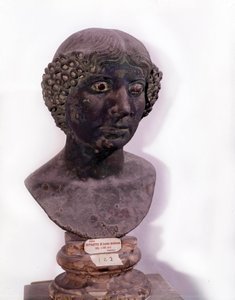 Romersk antikk: byste av romersk dame fra Pompeii (1. århundre e.Kr.). av Roman