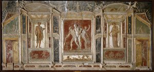Romersk kunst: Dionysisk gruppe. 1. århundre. Fra Pompeii. Napoli, Nasjonalt arkeologisk museum av Roman