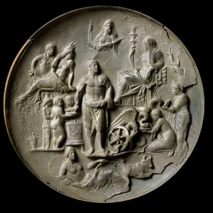 Sølvpatera fra Aquileia med en allegori om fruktbarhet av Roman