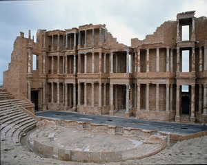 Scene av romersk teater, 2.-3. århundre av Roman