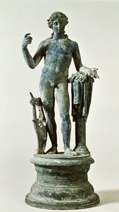 Statue av Apollo fra House of Red Walls, Pompeii, ca. 30 AD (bronse)