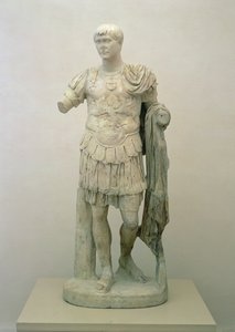 Statue av keiser Trajan (ca. 53-117) Antonine-perioden, ca. 120 e.Kr. (pentelisk marmor) av Roman