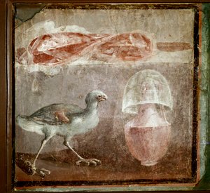 Still Life With Bird (Fresco av Roman