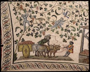 The Grape Harvest (mosaikk) av Roman