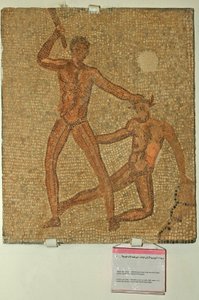 Theseus and the Minotaur, fra huset til Jacob Magnus (mosaikk) av Roman