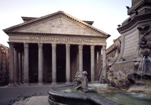 Utsikt over Pantheon, 27-125 e.Kr av Roman