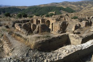 Generell utsikt over badene, den høye keisertiden (27 f.Kr.-395 e.Kr.) av Roman Imperial Period