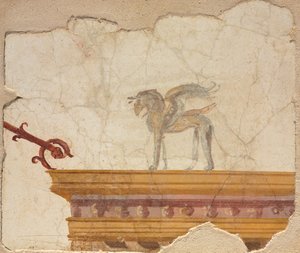 Griffin på toppen av entablaturen, Pompeii av Roman Imperial Period