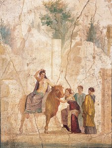 The Rape of Europa, 1. H. 1. århundre. AD. av Roman Pompeian wall painting.