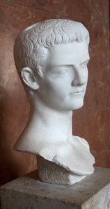 Art Roma byste av keiser Caligula (12 - 41 e.Kr.) Musee du Louvre i marmor. av Roman Roman