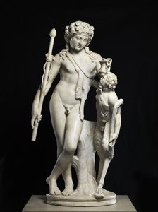 Dionysus med panne, AD 50-150 (marmor) av Roman Roman