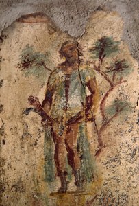 Erotisk freskomaleri fra Lupanar, Pompeii (UNESCOs verdensarvliste av Roman Roman