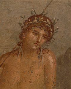 Italia, Campania-regionen, Napoli-provinsen, Pompeii, House of Marco Lucrezio Frontone Fresco som viser Narcissus ved dammen av Roman Roman