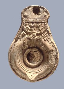 Jødisk oljelampe (terrakotta) av Roman Roman