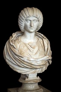 Julia Domna (ca. 170 - 217 e.Kr.), marmor, romersk kunst av Roman Roman